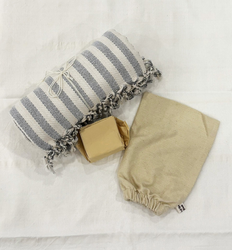 Peştemal-İpek Kese- Defne Sabunu Paketi