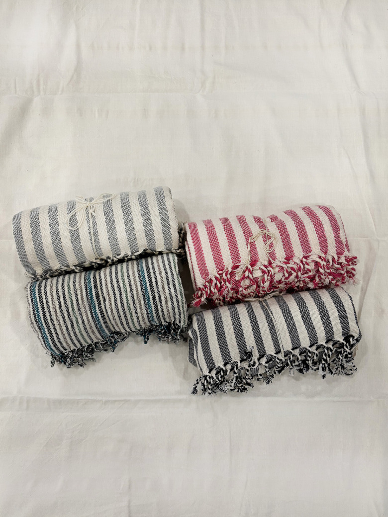 El Dokuması Pamuk-Keten Karışımı Peştemal