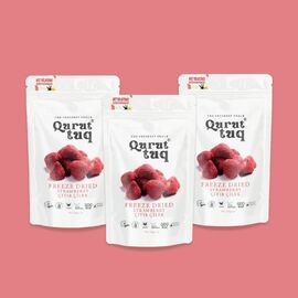 3'lü Paket Dondurularak Kurutulmuş Bütün Çilek 3X20G