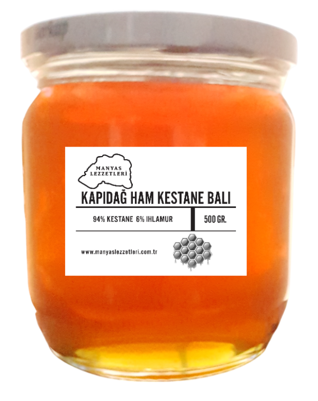 Manyas Lezzetleri Kapıdağ Ham Kestane Balı 500 Gr. (Analiz Raporlu)