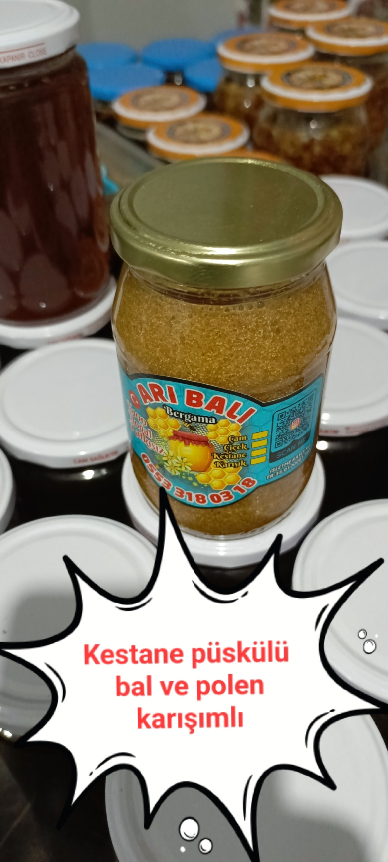 Kestane Püskülü X Bal X Polen Karışım