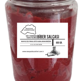 Köy Fırınında Kurutulmuş Biber Salçası 600 Gr.