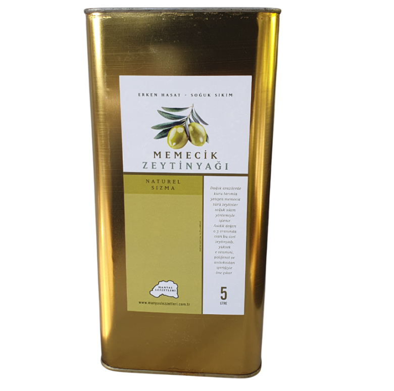 Memecik Soğuk Sıkım Erken Hasat Zeytinyağı 5 Lt