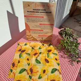 28X28 Ayçiçek Balmumu Gıda Sarma Bezi – Tekli