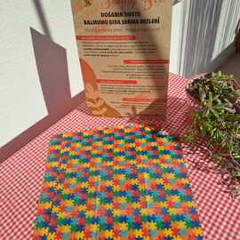 28X28 Puzzle Balmumu Gıda Sarma Bezi – Tekli