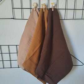 3’Lü Kahve Tonlu Müslin Kurulama Bezi Seti – 30X30 Cm