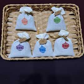 El Nakışı Yılbaşı Topu Lavanta Kesesi – 5 Farklı Renkte 5'li Set