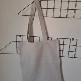 Krem Duck Kumaş Omuz Çantası – 33X38 Cm