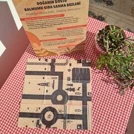 28X28 Uzay Ve Yol Balmumu Gıda Sarma Bezi – Tekli