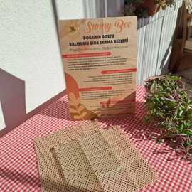 20X20 Mor Kalpli Balmumu Gıda Sarma Bezi – Tekli