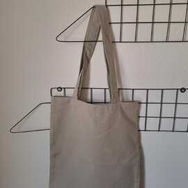 Bej Duck Kumaş Omuz Çantası – 33X38 Cm