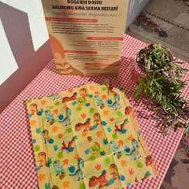 28X28 Dino Balmumu Gıda Sarma Bezi – Tekli