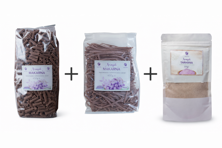 Aronyalı 3 Lü Set Aronyalı Dirsek Ve Şerit Makarna+Tarhana