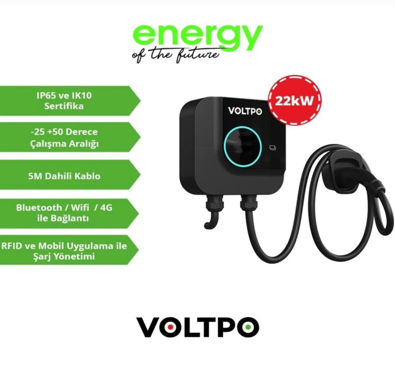 22 Kw Ac Wallbox Elektrikli Araç Şarj Ünitesi