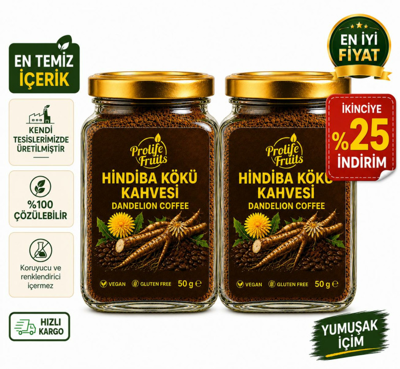 Hindiba Kökü Kahvesi 50G+50G 2 Li Avantajlı Paket